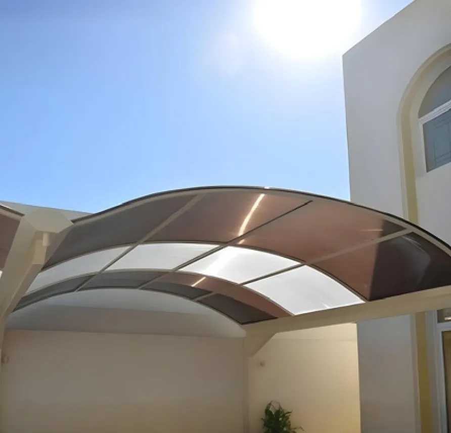 E105 Poly-carbonate Shade (​Size 6 * 6, Blue, Height 2.50 Mtr)