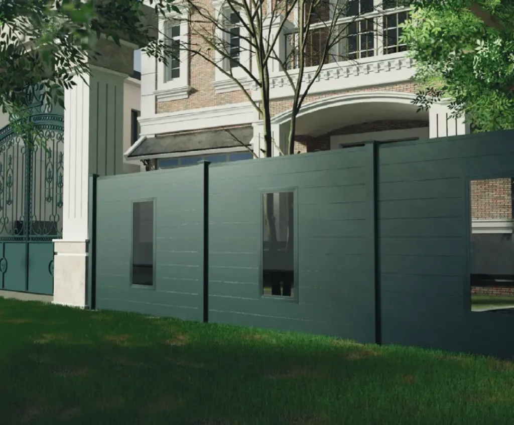 F101 A+ Aluminum Privacy Wall (Height 2.50 Mtr, Gray Aluminum Wall)